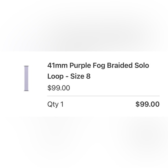 41mm Purple Fog Braided Solo Loop - Size 8 - Picture 4 of 5